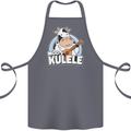 Mookulele Funny Cow Playing Ukulele Guitar Cotton Apron 100% Organic Steel