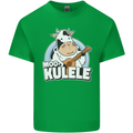 Mookulele Funny Cow Playing Ukulele Guitar Kids T-Shirt Childrens Irish Green