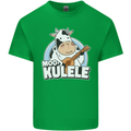 Mookulele Funny Cow Playing Ukulele Guitar Mens Cotton T-Shirt Tee Top Irish Green