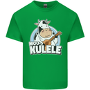 Mookulele Funny Cow Playing Ukulele Guitar Mens Cotton T-Shirt Tee Top Irish Green
