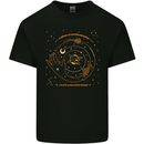 Moon Phases Celestial Pagan Mens Cotton T-Shirt Tee Top Black