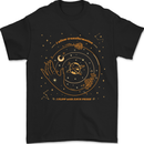 Moon Phases Celestial Pagan Mens T-Shirt 100% Cotton Black