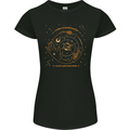 Moon Phases Celestial Pagan Womens Petite Cut T-Shirt Black
