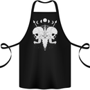 Moon Skulls Cotton Apron 100% Organic Black