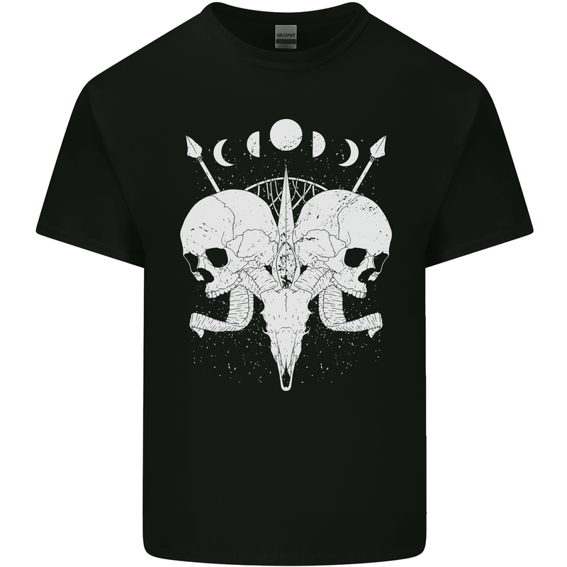 Moon Skulls Kids T-Shirt Childrens Black