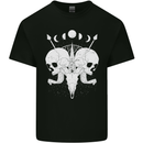 Moon Skulls Mens Cotton T-Shirt Tee Top Black