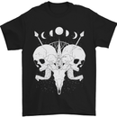 Moon Skulls Mens T-Shirt 100% Cotton Black