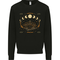 Moonbeams Moon Phases Celestial Pagan Kids Sweatshirt Jumper Black