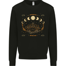 Moonbeams Moon Phases Celestial Pagan Kids Sweatshirt Jumper Black