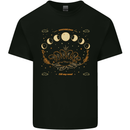 Moonbeams Moon Phases Celestial Pagan Kids T-Shirt Childrens Black