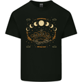 Moonbeams Moon Phases Celestial Pagan Mens Cotton T-Shirt Tee Top Black