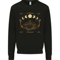 Moonbeams Moon Phases Celestial Pagan Mens Sweatshirt Jumper Black