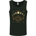 Moonbeams Moon Phases Celestial Pagan Mens Vest Tank Top Black