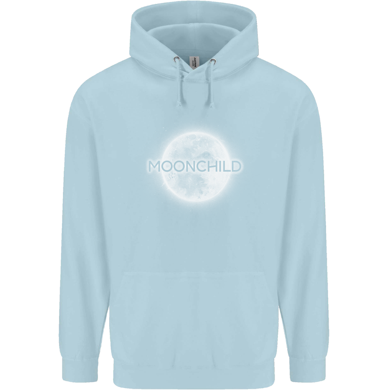 Moonchild Cancer Zodiac Childrens Kids Hoodie Light Blue