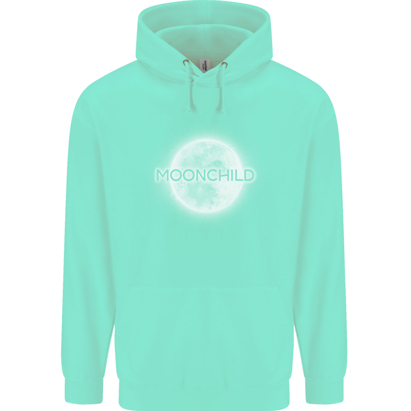 Moonchild Cancer Zodiac Childrens Kids Hoodie Peppermint