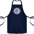 Moonchild Cancer Zodiac Cotton Apron 100% Organic Navy Blue