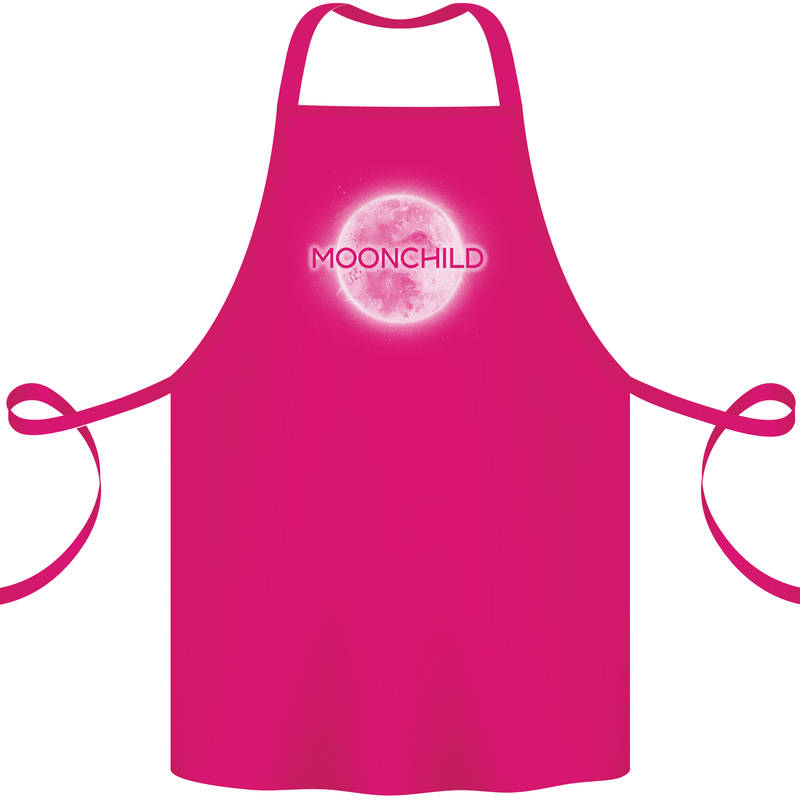 Moonchild Cancer Zodiac Cotton Apron 100% Organic Pink