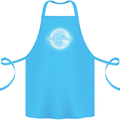 Moonchild Cancer Zodiac Cotton Apron 100% Organic Turquoise