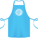 Moonchild Cancer Zodiac Cotton Apron 100% Organic Turquoise