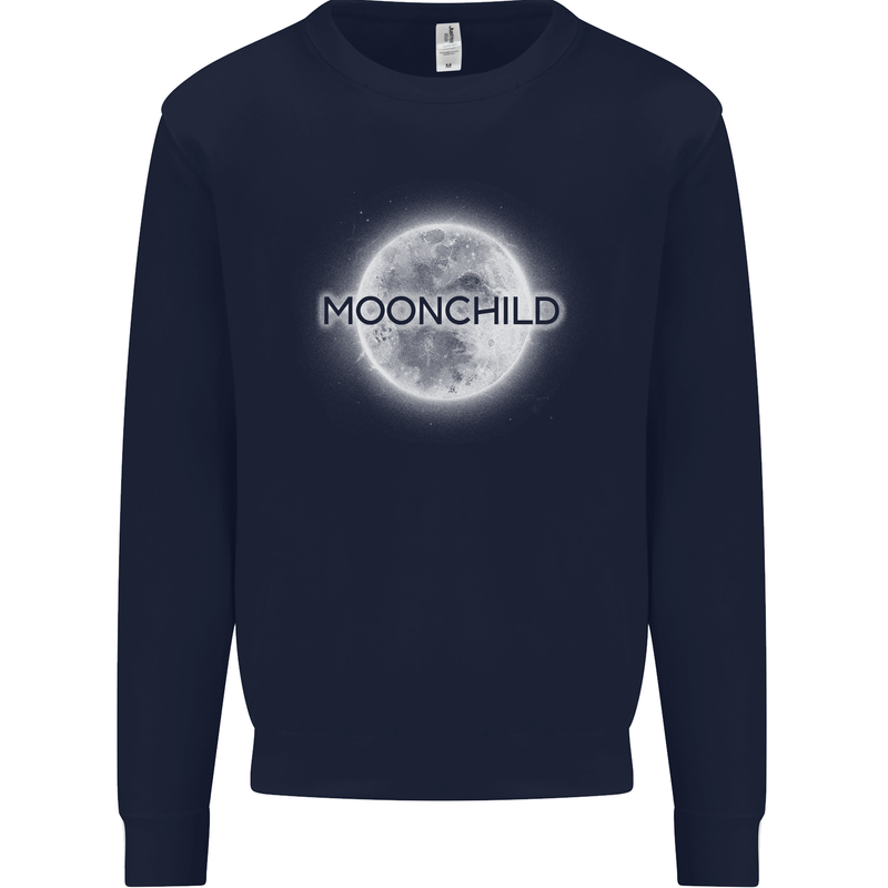 Moonchild Cancer Zodiac Kids Sweatshirt Jumper Navy Blue