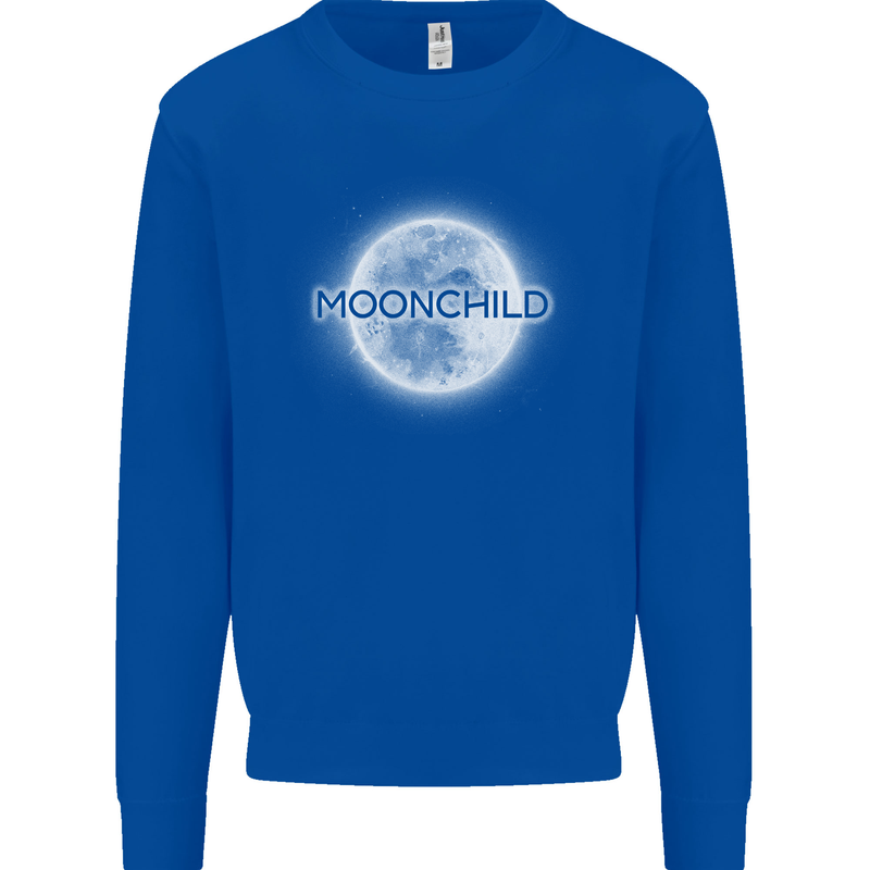 Moonchild Cancer Zodiac Kids Sweatshirt Jumper Royal Blue