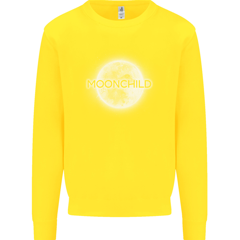 Moonchild Cancer Zodiac Kids Sweatshirt Jumper Yellow