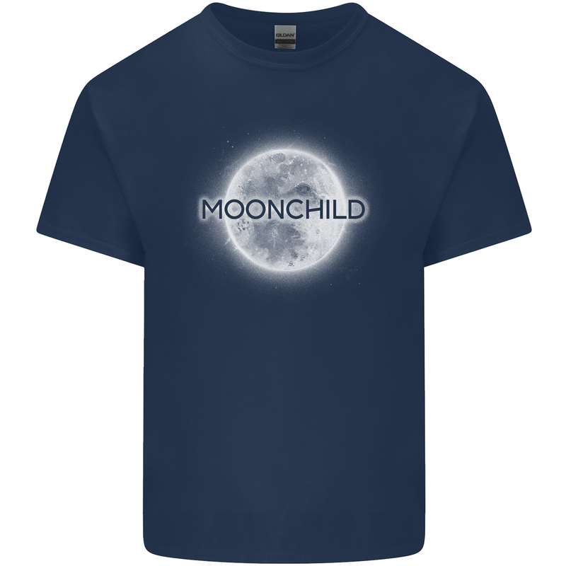 Moonchild Cancer Zodiac Kids T-Shirt Childrens Navy Blue