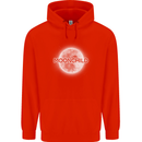 Moonchild Cancer Zodiac Mens 80% Cotton Hoodie Bright Red