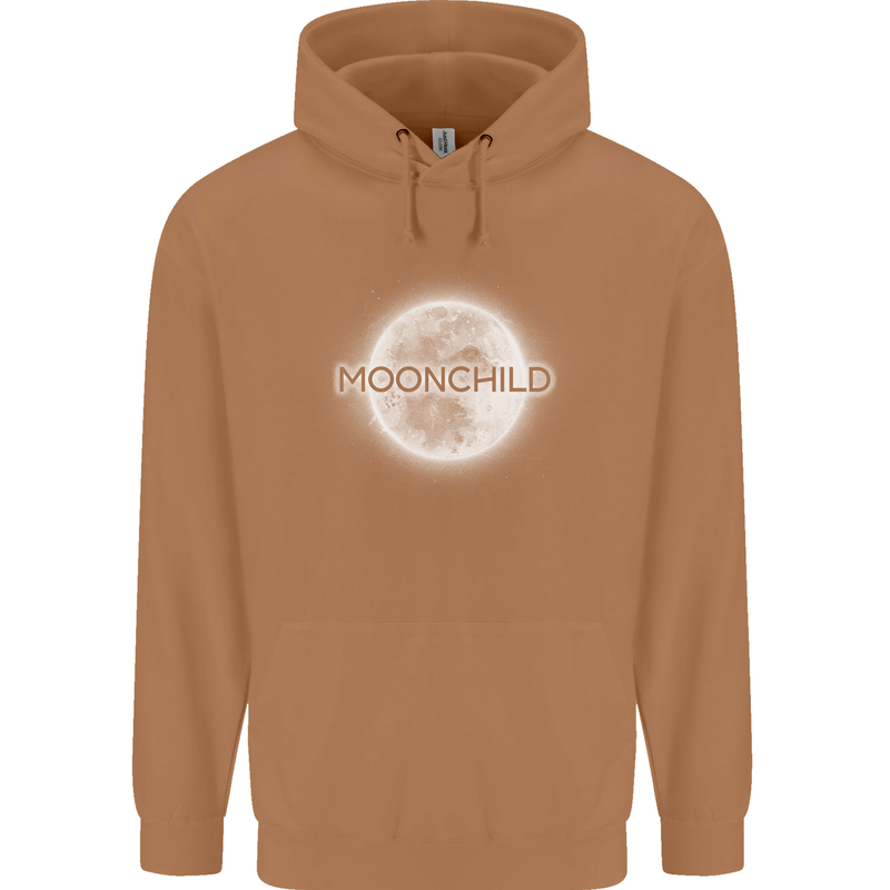 Moonchild Cancer Zodiac Mens 80% Cotton Hoodie Caramel Latte