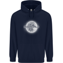 Moonchild Cancer Zodiac Mens 80% Cotton Hoodie Navy Blue