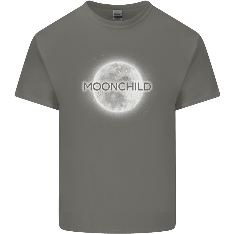 Moonchild Cancer Zodiac Mens Cotton T-Shirt Tee Top Charcoal