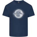 Moonchild Cancer Zodiac Mens Cotton T-Shirt Tee Top Navy Blue
