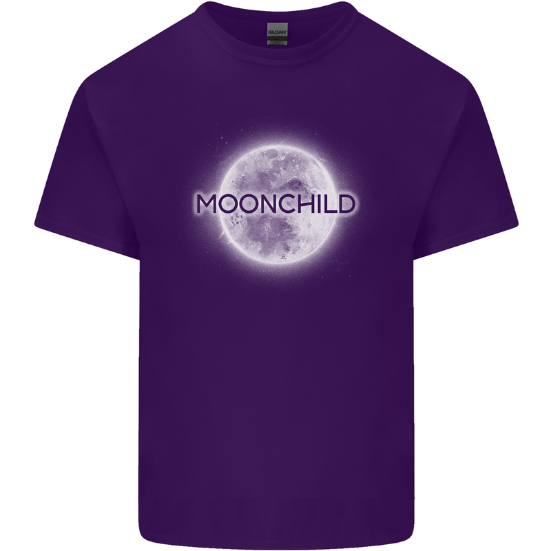 Moonchild Cancer Zodiac Mens Cotton T-Shirt Tee Top Purple
