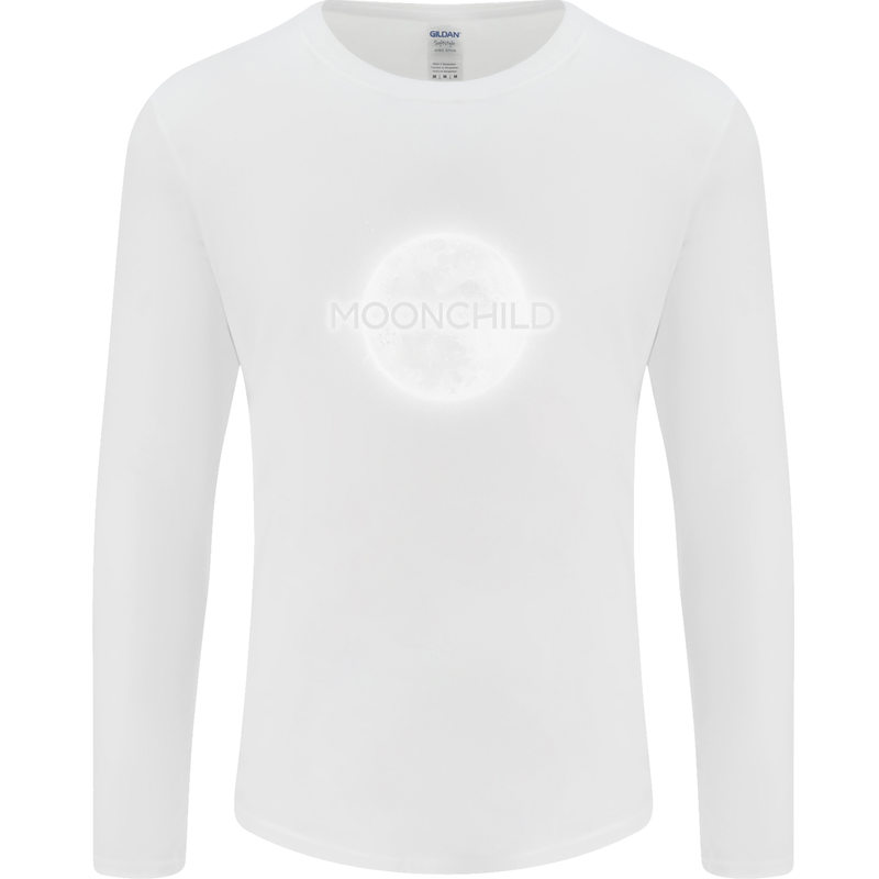 Moonchild Cancer Zodiac Mens Long Sleeve T-Shirt White