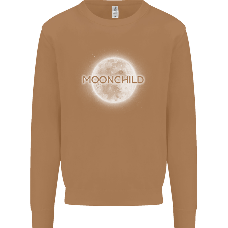 Moonchild Cancer Zodiac Mens Sweatshirt Jumper Caramel Latte