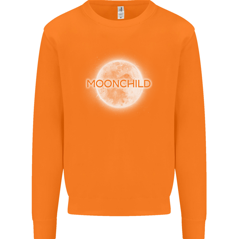 Moonchild Cancer Zodiac Mens Sweatshirt Jumper Orange