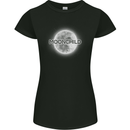 Moonchild Cancer Zodiac Womens Petite Cut T-Shirt Black