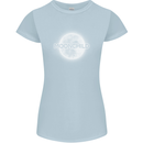 Moonchild Cancer Zodiac Womens Petite Cut T-Shirt Light Blue