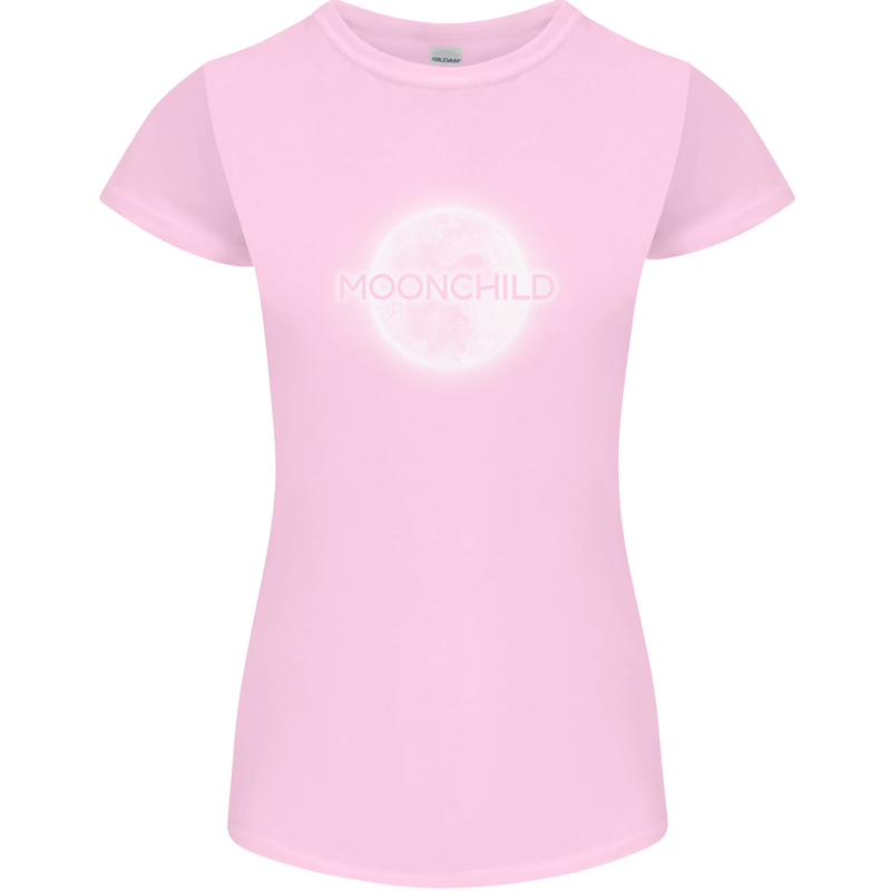 Moonchild Cancer Zodiac Womens Petite Cut T-Shirt Light Pink