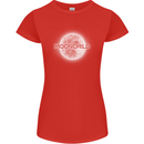 Moonchild Cancer Zodiac Womens Petite Cut T-Shirt Red