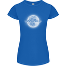 Moonchild Cancer Zodiac Womens Petite Cut T-Shirt Royal Blue