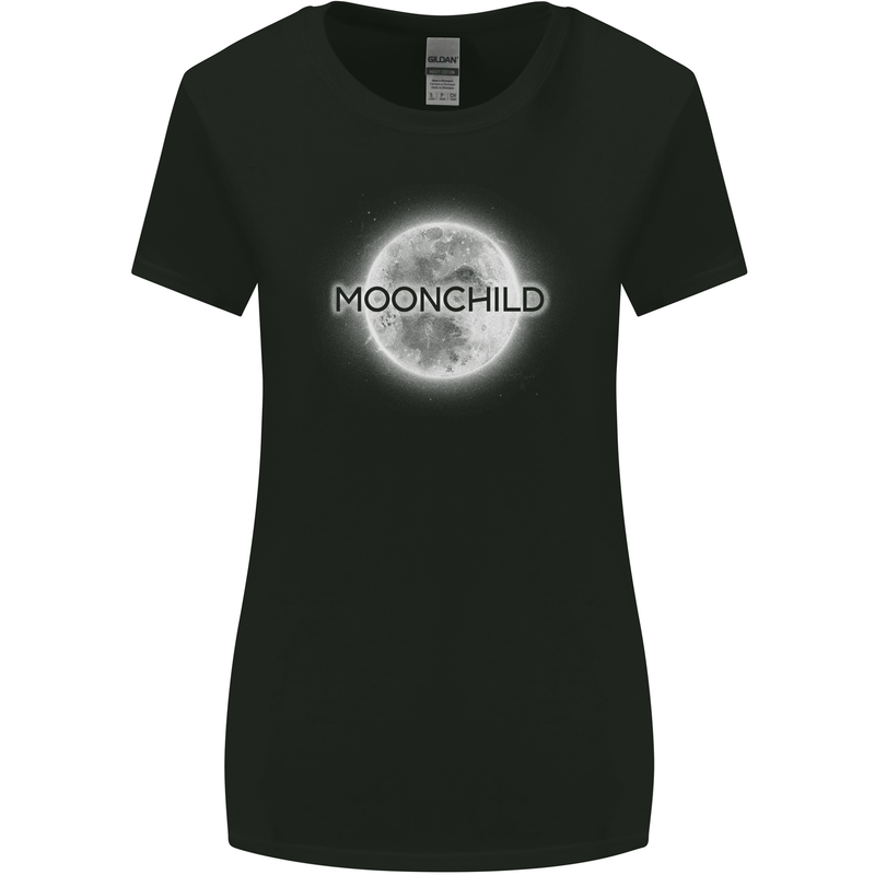 Moonchild Cancer Zodiac Womens Wider Cut T-Shirt Black