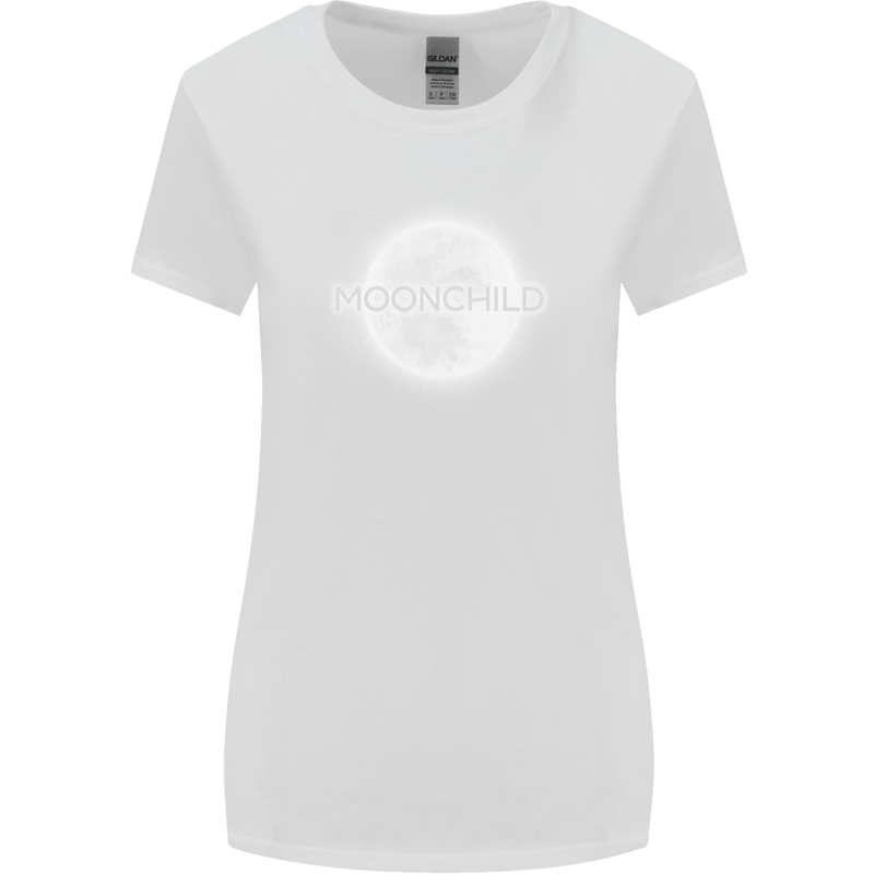 Moonchild Cancer Zodiac Womens Wider Cut T-Shirt White