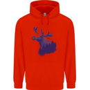 Moose Forest Ecology Environment Childrens Kids Hoodie Bright Red
