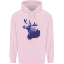 Moose Forest Ecology Environment Childrens Kids Hoodie Light Pink