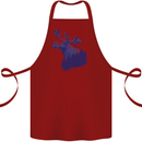 Moose Forest Ecology Environment Cotton Apron 100% Organic Maroon