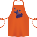 Moose Forest Ecology Environment Cotton Apron 100% Organic Orange