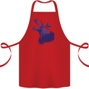 Moose Forest Ecology Environment Cotton Apron 100% Organic Red