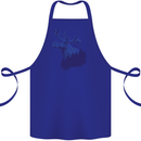 Moose Forest Ecology Environment Cotton Apron 100% Organic Royal Blue