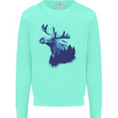 Moose Forest Ecology Environment Kids Sweatshirt Jumper Peppermint